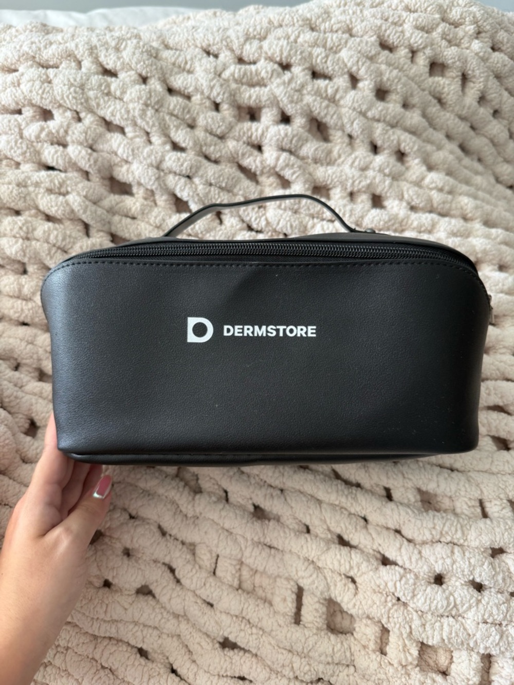 Dermstore Black Zip Cosmetic Case